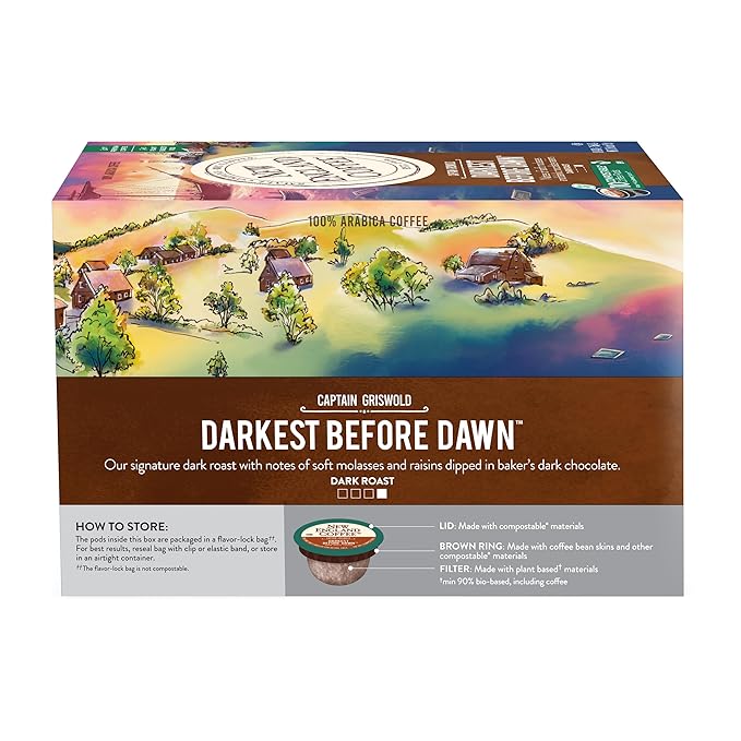 New England Coffee Darkest Before Dawn Dark Roast Single Serve Pods 10ct Box (Pack of 1)