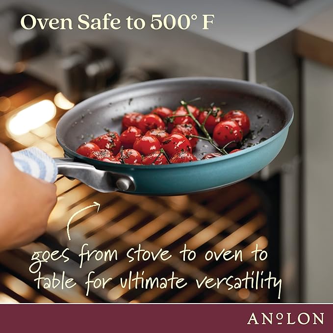 Anolon Achieve Hard Anodized Nonstick Frying Pan/Skillet 8.25 Inch Teal