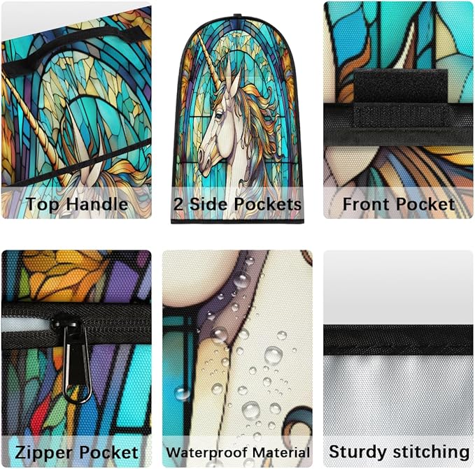 cfpolar Kitchen Aid Mixer Cover Compatible with 6-8 Quarts Animal Horse Glass Painting Stand Mixer Cover Kitchen Aid Mixers Accessories Appliance Organizer Bag Dust Covers with Zipper Pocket