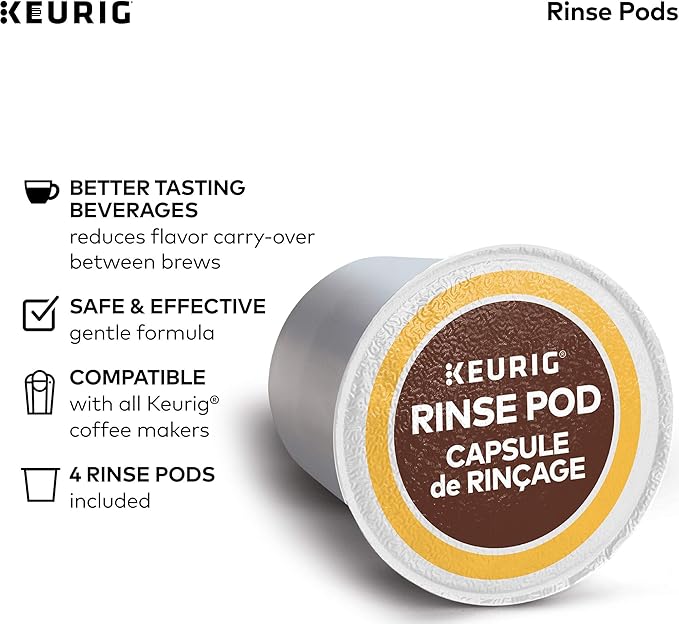 Keurig K-Mini Single Serve Coffee Maker Black &amp Brewer Cleanse Kit For Maintenance Includes Descaling Solution &amp Rinse Pods Compatible Classic/1.0 &amp 2.0 K-Cup Pod Coffee Makers 4 Count