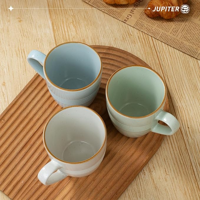 Famiware Jupiter Plates and Bowls Set with Coffee Mugs Set 16 Pieces Dinnerware Sets Multi-color
