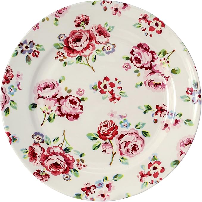 Tudor 16-Piece Premium Quality Round Porcelain Dinnerware Set Service for 4 - FRAGRANCE ROSE See 10 Designs INSIDE!