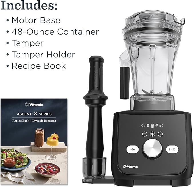 Vitamix Ascent X5 Blender with 10 Blending Programs Self-Cleaning Program Professional-Grade Blender for Smoothies Soups and More Stainless-Steel Blades 48 Oz Container Graphite Metal Finish