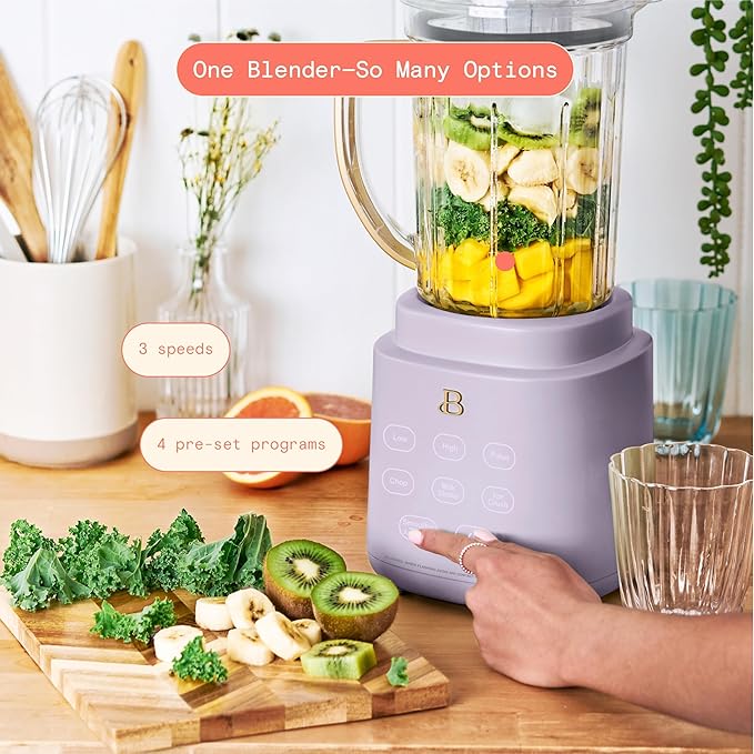 PowerExact High-Performance Blender System with Touch Controls Multiple Speed Settings Sleek Design Ideal for Smoothies Shakes and Hot Soups - Blac Sesame (Lavender)