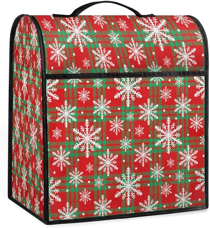 cfpolar Kitchen Aid Mixer Cover Compatible with 6-8 Quarts Xmas Christmas Snowflakes Stand Mixer Cover Kitchen Aid Mixers Accessories Appliance Organizer Bag Dust Covers with Zipper Pocket