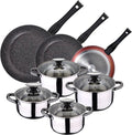PACK OF 3 PACK Ø20/24 &amp 28 cm + 8 PCS RUST STEEL KITCHEN BATTERY