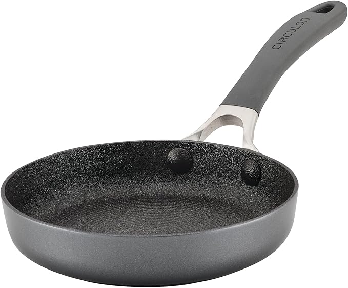 Circulon A1 Series with ScratchDefense Technology Nonstick Induction Mini Frying Pan/Skillet Metal Utensil Safe 6.25 Inch Open Fry Pan - Graphite