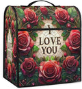 cfpolar Kitchen Aid Mixer Cover Compatible with 6-8 Quarts Flower Red Rose Stand Mixer Cover Kitchen Aid Mixers Accessories Appliance Organizer Bag Dust Covers with Zipper Pocket