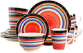 Gibson Home Casa Stella 16-Piece Dinnerware Set Red