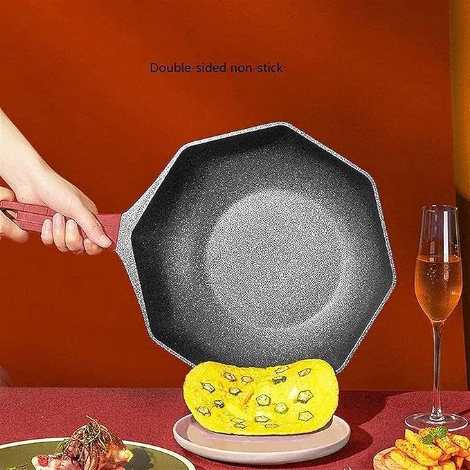 Non-Stick Pan Set Kitchen Cookware Set Including Star Anise Wok Frying PanSoup Pot and Milk Pan4-Piece Set