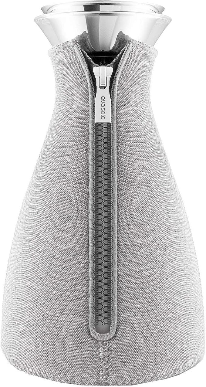 Eva Solo Cafe Solo Coffee Maker with Woven Cover 1 Liter (Woven Light Grey) Standard