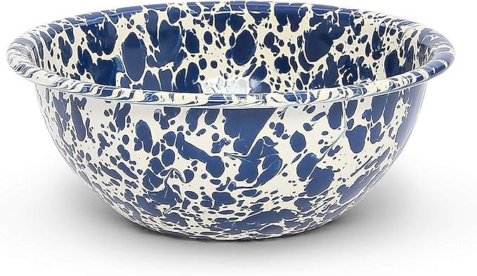 Enamelware Starter Set 16 piece Navy/Cream Splatter