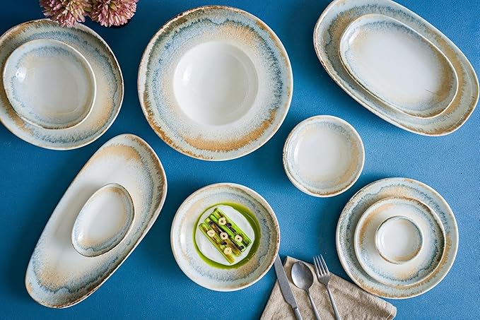 Dinnerware Set (Medium) - Knidos - 24 Pieces - 6 Persons - Porcelain
