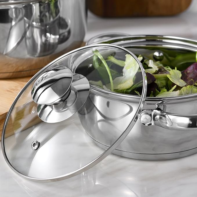 Kitchen Battery 7 Pieces SAN IGNACIO Faro Stainless Steel with pan Set (18/22/26 cm) SAN IGNACIO Jolie in Forged Aluminum