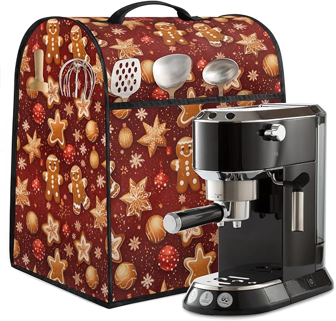 cfpolar Kitchen Aid Mixer Cover Compatible with 6-8 Quarts Colorful Gingerbread Xmas Ball Stand Mixer Cover Kitchen Aid Mixers Accessories Appliance Organizer Bag Dust Covers with Zipper Pocket