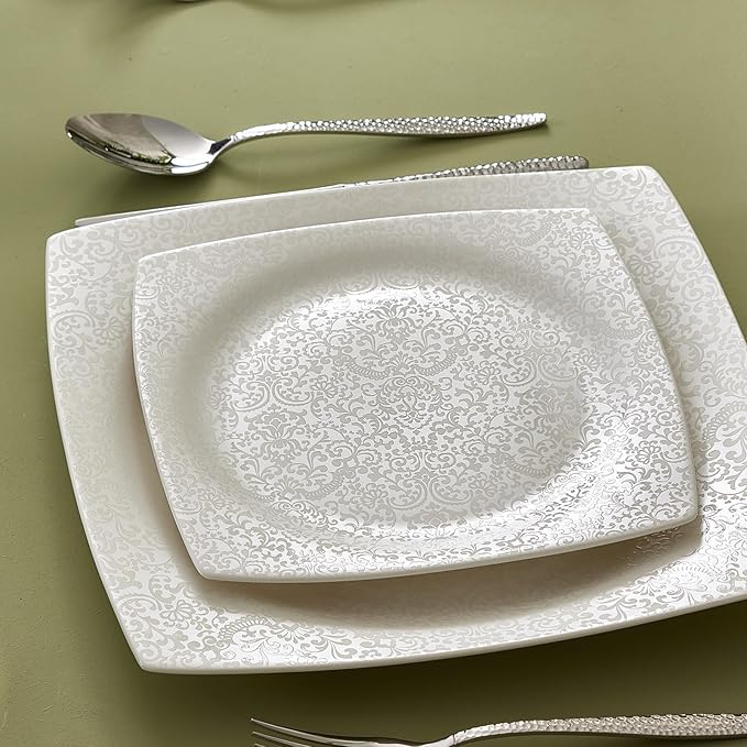Karaca New Flava 24 Piece Porcelain Dinnerware Set for 6 People Elegant Porcelain Dishware with Dinner Pasta Side Plates Bowls Kitchen Essentials Durable Resistant Ideal for Dinner Serving