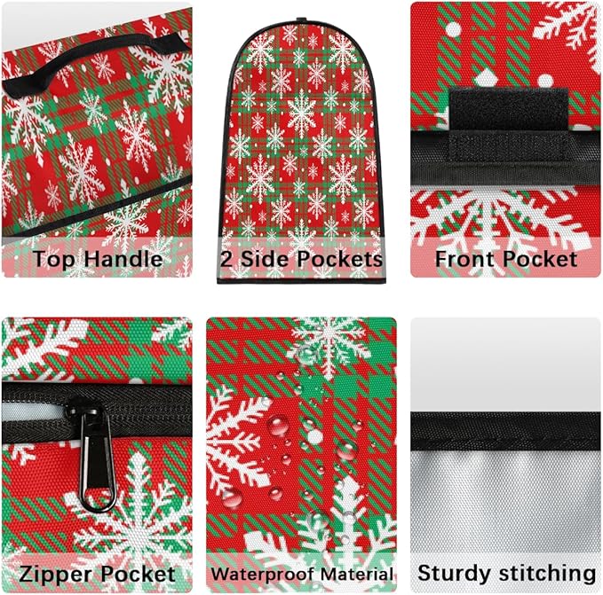 cfpolar Kitchen Aid Mixer Cover Compatible with 6-8 Quarts Xmas Christmas Snowflakes Stand Mixer Cover Kitchen Aid Mixers Accessories Appliance Organizer Bag Dust Covers with Zipper Pocket