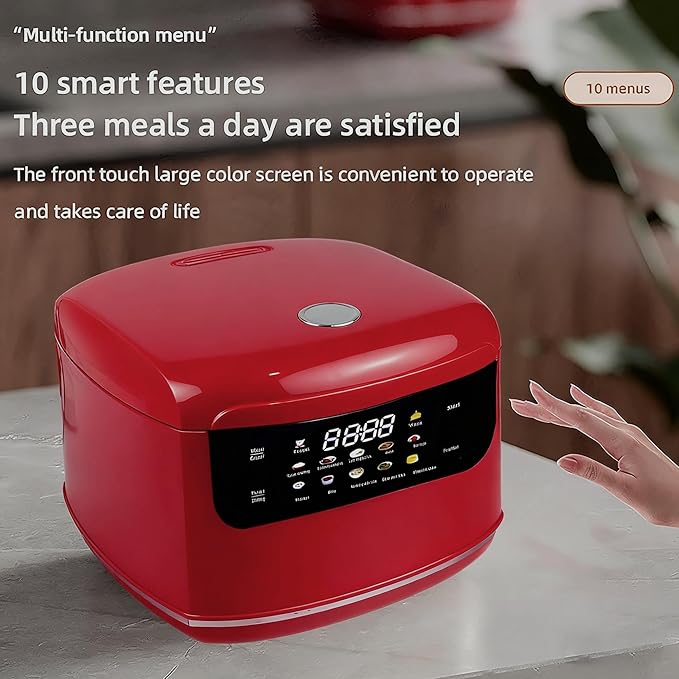 Smart Rice cooker2L Mini Protable Rice Cooker6 Cups Cooked/3 Cups Uncooked400W Non-Stick Rice Maker 24 hours Timer Delay10 FunctionsFast CookerAuto Keep Warm