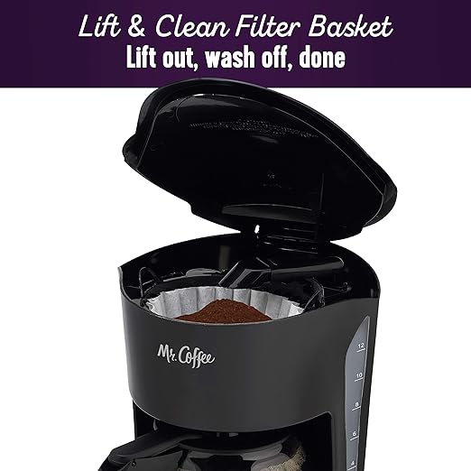 Mr. Coffee Black Coffee Maker 12 Cups with Auto Pause and Glass Carafe Perfect for Home and Office Use (Pack of 2)