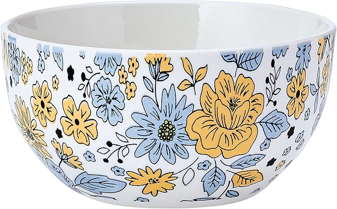Pfaltzgtraff Vibrant Garden 12 Piece Floral Stoneware Dinnerware Plate Bowl Dish Set Service for 4