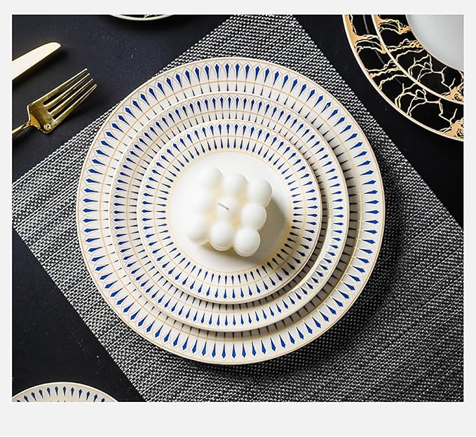 24-piece dinnerware sets dish set for 6 ceramic round plates white kitchen dish set with dinner plates and cup plates and cups set daily use dishwasher safe for housewarming party