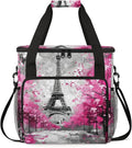 Paris Eiffel Tower Travel Coffee Maker Carrying Bag Large Organizer Storage Tote Bag Insulated Reusable Cooler Grocery Bags