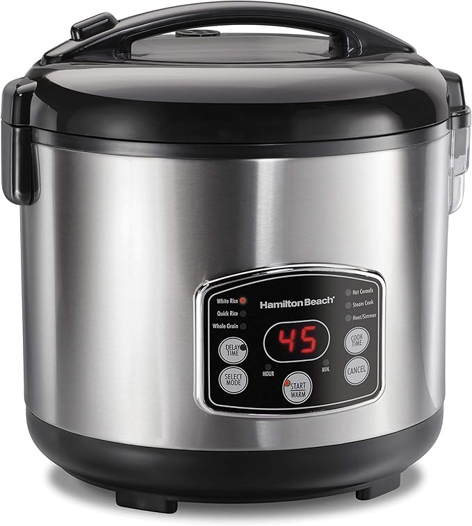 Hamilton Beach 14-Cup Digital Rice Cooker Steamer &amp 40 oz Power Elite Wave Action Blender
