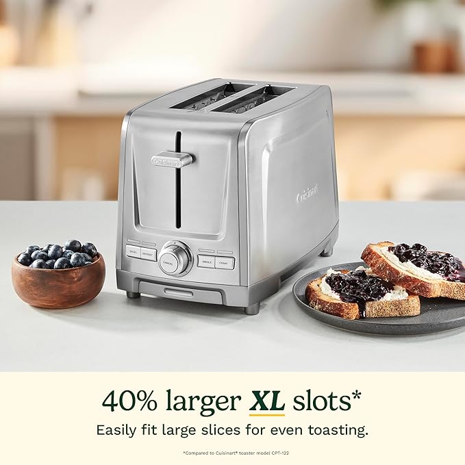 Cuisinart 2-Slice XL Slot Stainless Steel Toaster Stainless Steel CPT-1600