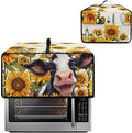 Doojoayie Small Appliance Covers Sunflower &amp Cow Toaster Oven Cover 4 Slice Kitchen Appliance Dust Protector 18.5x14.5x 9 Compatible with Toaster/Bread Machine