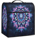 Kitchen Aid Mixer Cover Flowers Ethnic Mandala Purple Stand Mixer Cover Compatible with 6-8 Quarts Stand Mixers Dust Covers with Zipper Pocket Foldable Washable Kitchen Aid Organizer Bag