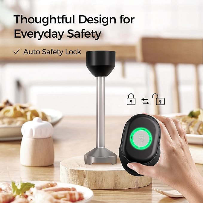 Cordless Hand Blender12V Rechargeable Immersion Blender with 60+ Bowl Battery Life4-Point Stainless Steel BladeVariable Speed &amp Egg Whisk - for SoupsSmoothies Baby Food