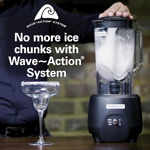 Hamilton Beach Commercial 908R 44Oz Bar Blender 2 Speed 1 HP Black (HBB908R)