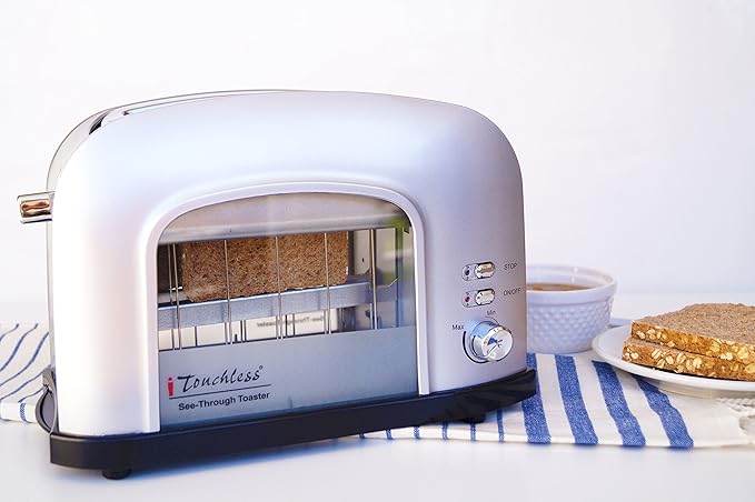 iTouchless SHT2GS 2-Slice See-Through Smart Toaster Silver