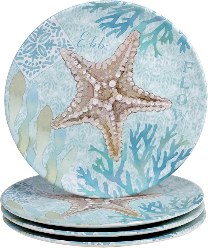 Certified International Beachcomber 12 piece Melamne Dinnerware Set Service for 4