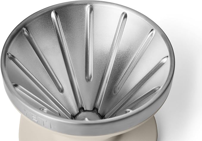 YETI Pour Over Coffee Maker Accessory Ramblers Designed for Perfect Coffee Extraction Anywhere Stainless Steel fits any V60 Filter Cape Taupe