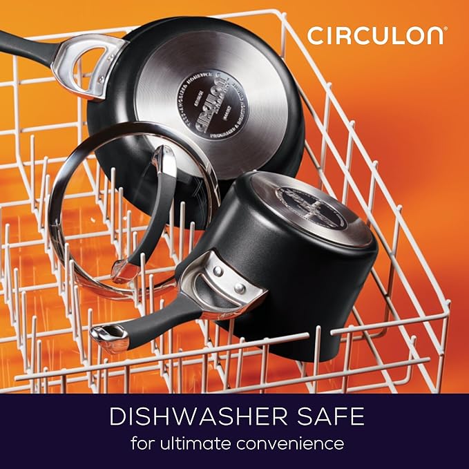 Circulon Symmetry Hard Anodized Nonstick Cookware Pots and Pans Set 11-Piece Black