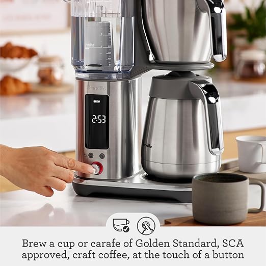 Breville Luxe Drip Coffee Machine Brushed Stainless Steel Thermal Carafe BDC465BSS