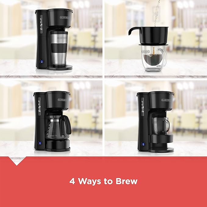 BLACK+DECKER CM0755BZ 4-in-1 5-Cup* Station Coffeemaker Black 5 Cup