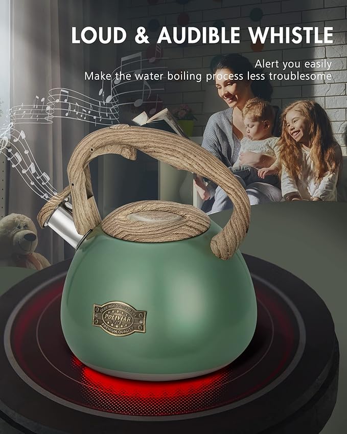 POLIVIAR French Press Coffee Maker &amp Tea Kettle