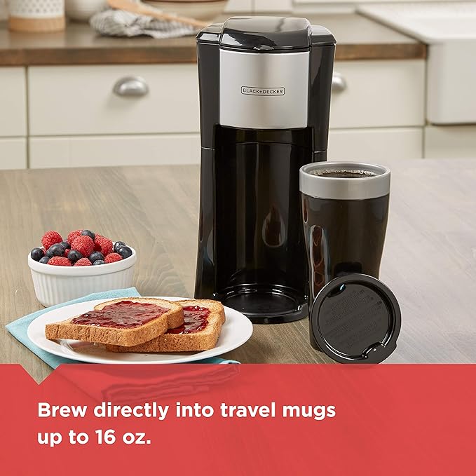 BLACK+DECKER CM618C Single Serve Coffee Maker Black