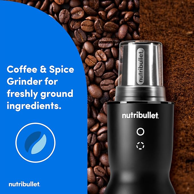 nutribullet® Ultra Plus+ 3-1 Compact Kitchen System 1200W Kitchen System with Blender Food Processor and Coffee and Spice Grinder 32oz and 24oz Blending Cups 2-Cup Food Processor Satin Black