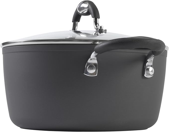 Bialetti Impact 10-Piece Textured Aluminum Cookware Set with Pots Pans and Dutch Oven Nonstick Pots and Pans Set for Kitchen Gray