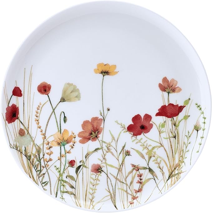Mikasa Meadow Serenade 12 Piece Floral Bone China Durable Chip Resistant Lightweight Dinnerware Set Service for 4