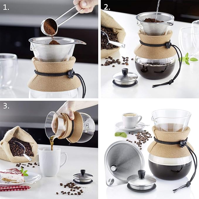 Westmark 24592260 Brasilia Coffee maker with filter and lid 18/8 stainless steel