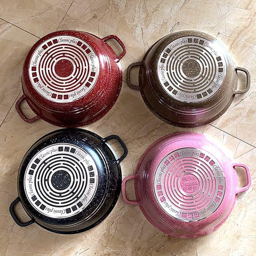 10-Piece Nonstick Pots and Pans Set Granite &amp Marble Coated Cookware with Glass Lids - Aluminum Kitchen Essentials Frying Pan Saucepans Stock Pot (Gold Variety Pack)