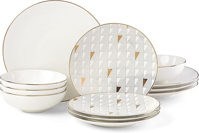 Lenox White Trianna 12-Piece Dinnerware Set 16.20 LB
