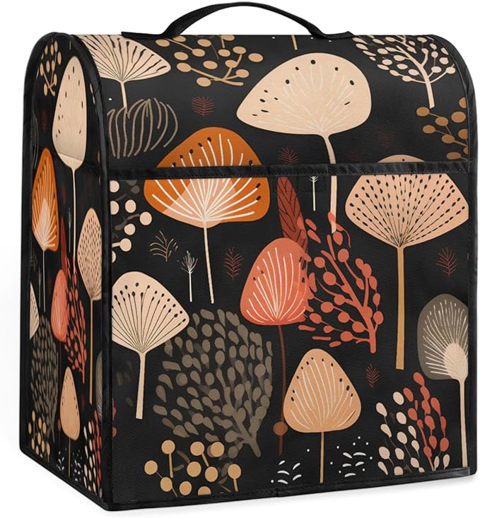 cfpolar Kitchen Aid Mixer Cover Compatible with 6-8 Quarts Abstract Geometric Leaves Stand Mixer Cover Kitchen Aid Mixers Accessories Appliance Organizer Bag Dust Covers with Zipper Pocket