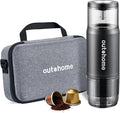 Portable Electric Espresso Machine15 Bar Self Heating Outdoor Coffee Maker Travel Coffee Machine for Camping With Ground Coffee and NS Capsule for RV OfficeCar Coffee with carry Bag