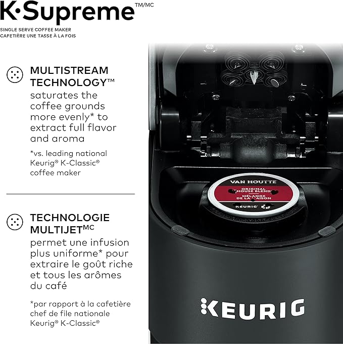 Keurig K-Supreme Coffee Maker Single Serve K-Cup Pod Coffee Brewer With MultiStream Technology 66 Oz Dual-Position Reservoir