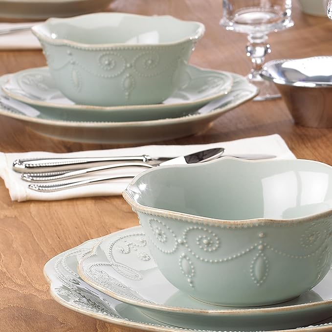 Lenox French Perle 4-Piece Place Setting Ice Blue12 oz